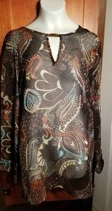 Chico's sz 0 semi sheer tunic EUC